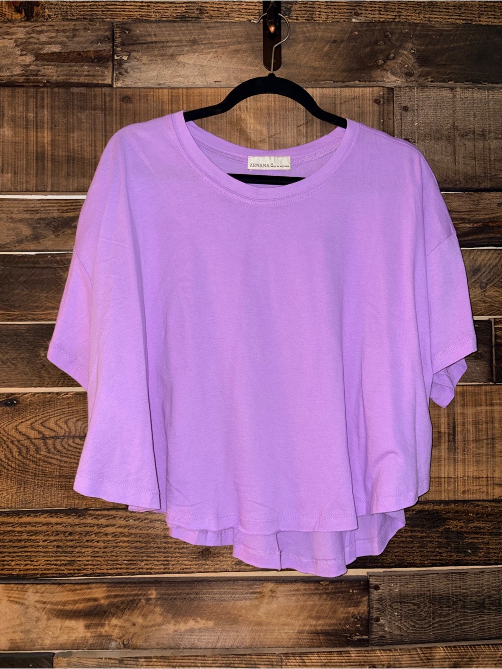 Zenana Bright Mauve Cropped Tee